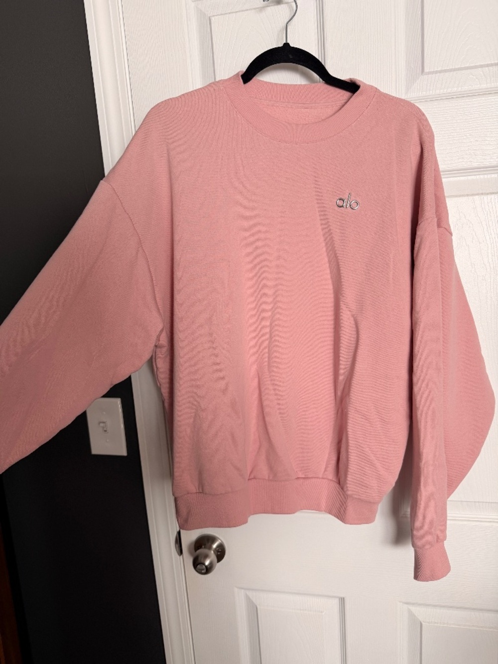 Alo Yoga Blush Pink Oversized Crewneck Sweatshirt Size Medium